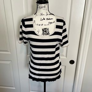 Loft nautical style short sleeve sweater